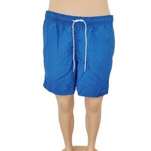Unbranded Men's Blue Drawstring Outdoor Hybrid Swim Trunks Size Large